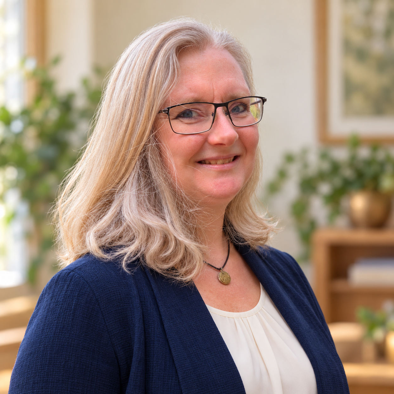 Chaplain Heather Shoup, celebrant at Reflective Moments